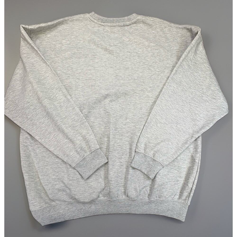 New York Popular Phoenix Crewneck Sweatshirt Gray Navy Block Ltr Embroidered 2XL - Picture 2 of 6